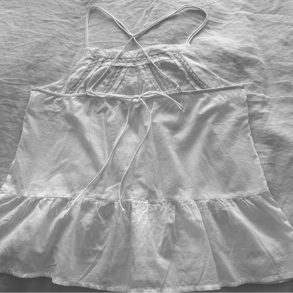 American Eagle Cotton Embroidered Trim Cami Top - Picture 4 of 6